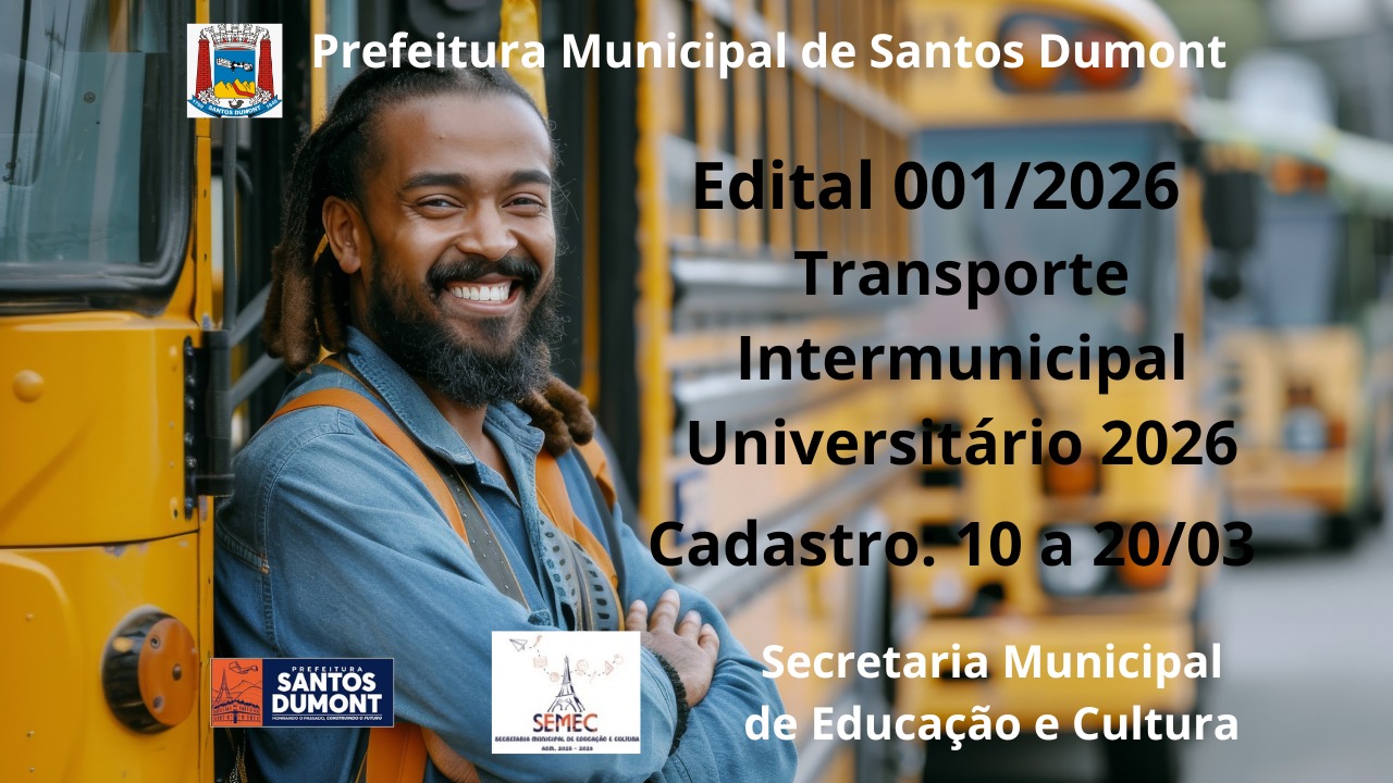  Edital 001/20206 abre cadastro para concorrência de vagas no transporte escolar universitário