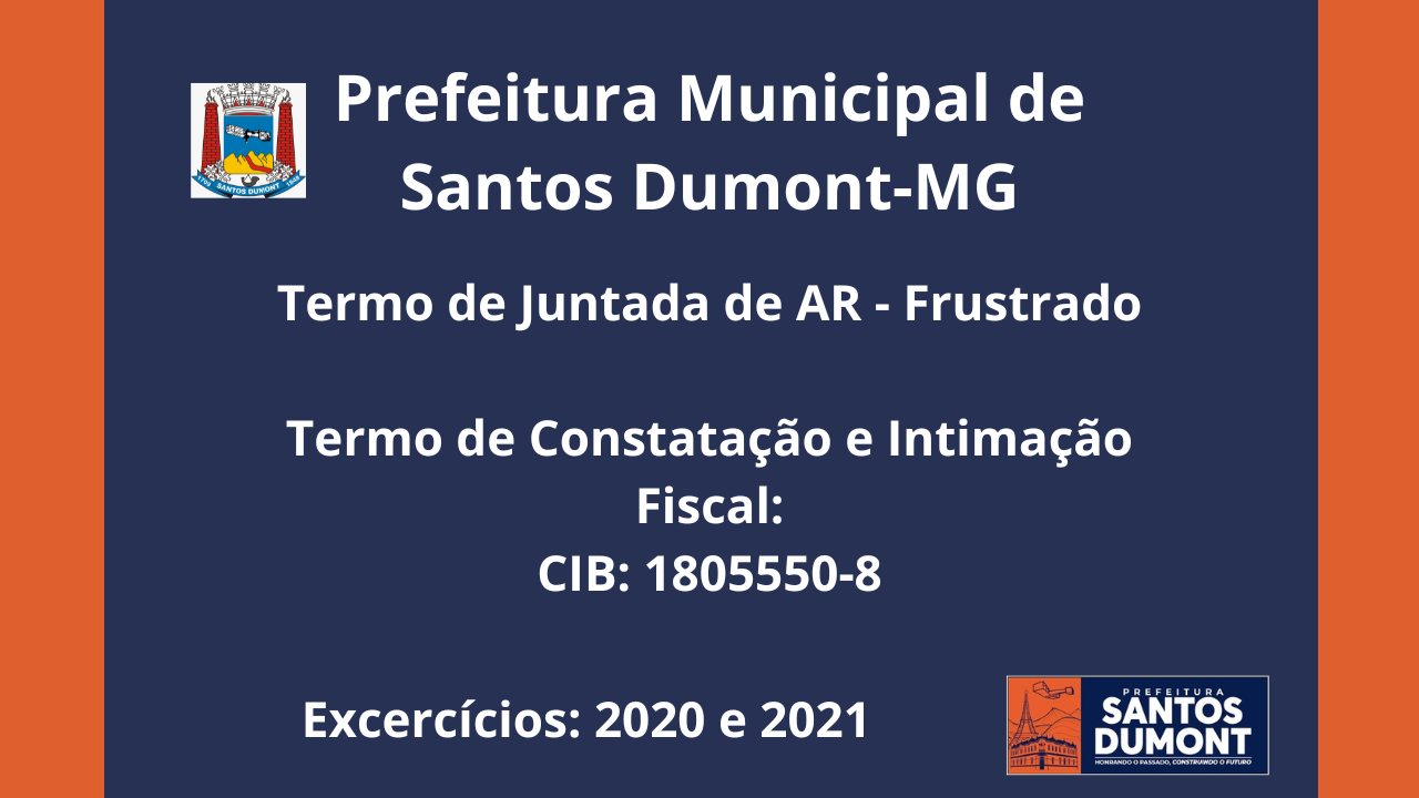 SECRETARIA MUNICIPAL DE FINANÇAS - TERMO DE JUNTADA DE AR - FRUSTRADO