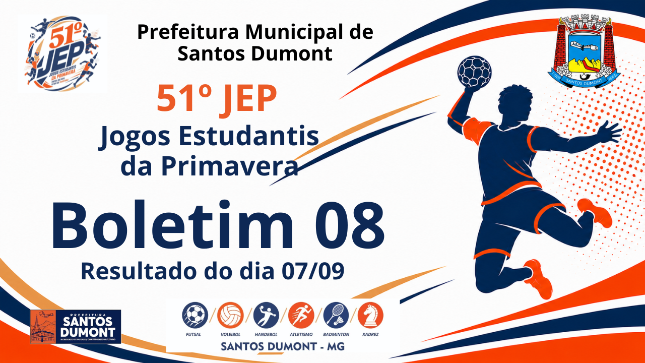 51º JEP - Boletim 08  Resultados do Dia 07/09/2026