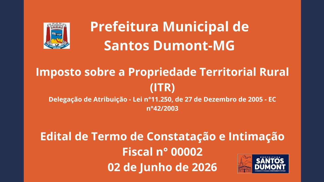 Edital de Termo de Constatação e Intimação Nº 00002 de 2/06/2026