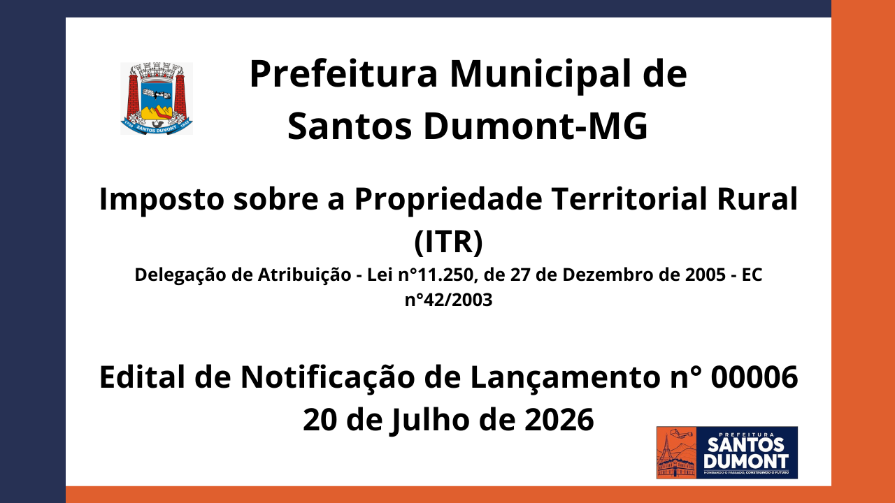Edital de Notificação de Lançamento Nº 00006 de 15 de julho de 2026
