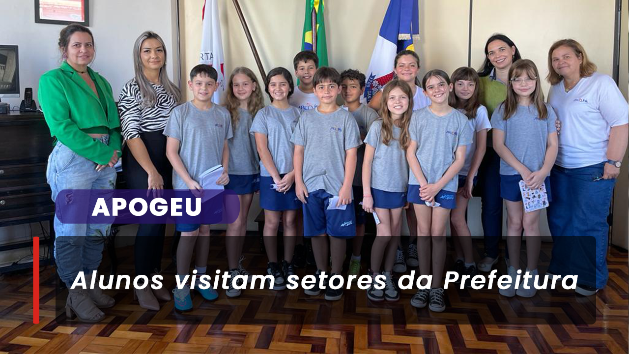 Alunos do Colégio Apogeu visitam setores da Prefeitura