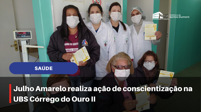 Julho Amarelo realiza ação de conscientização na UBS Córrego do Ouro II