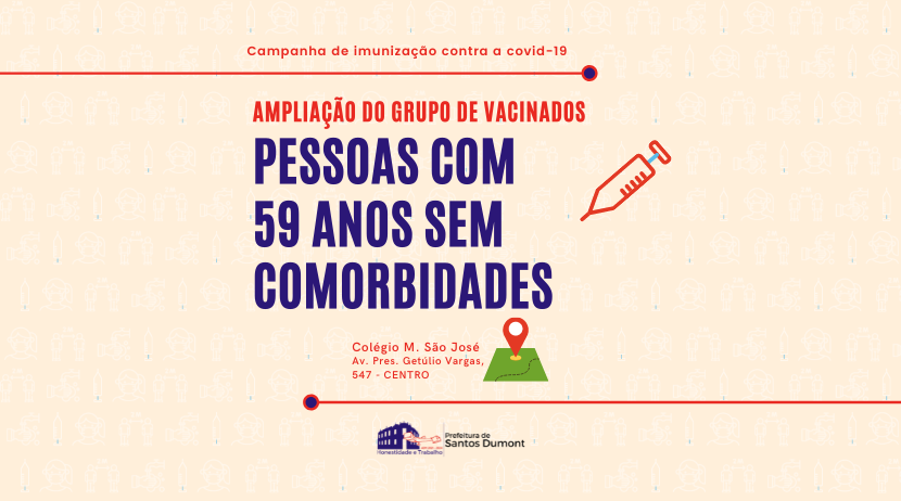 Vacinação de pessoas sem comorbidades é retomada com público de 59 anos