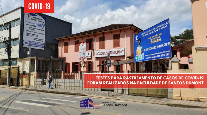 Testes de Covid-19 são realizados na Faculdade Santos Dumont