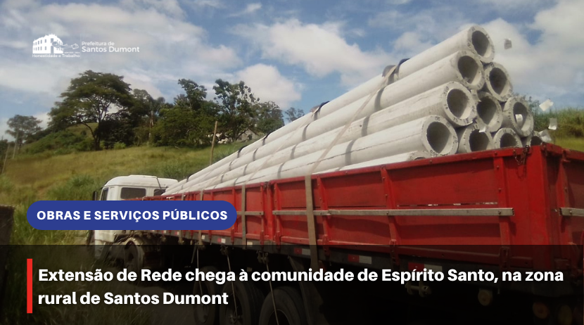 Extensão de Rede chega à comunidade de Espírito Santo, na zona rural de Santos Dumont