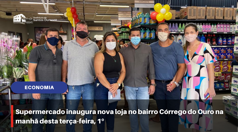 Supermercado inaugura nova loja no bairro Córrego do Ouro na manhã desta terça-feira, 1º