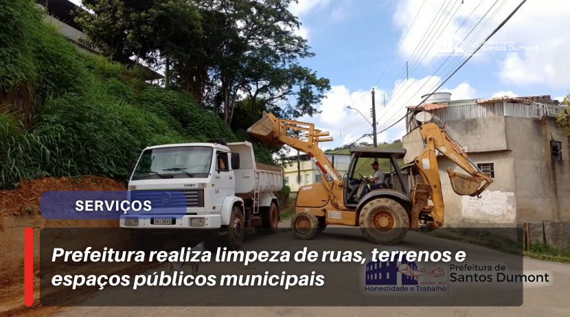 [VÍDEO] Prefeitura realiza limpeza de ruas, terrenos e espaços públicos municipais