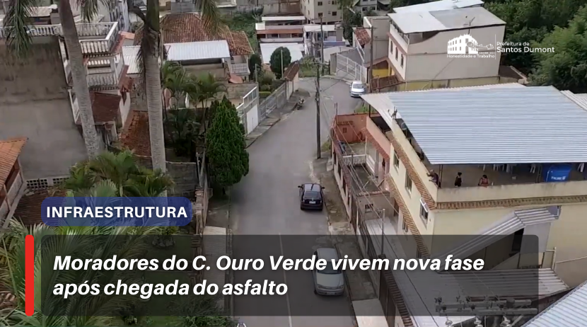 [VÍDEO] Moradores do C. Ouro Verde vivem nova fase após chegada do asfalto