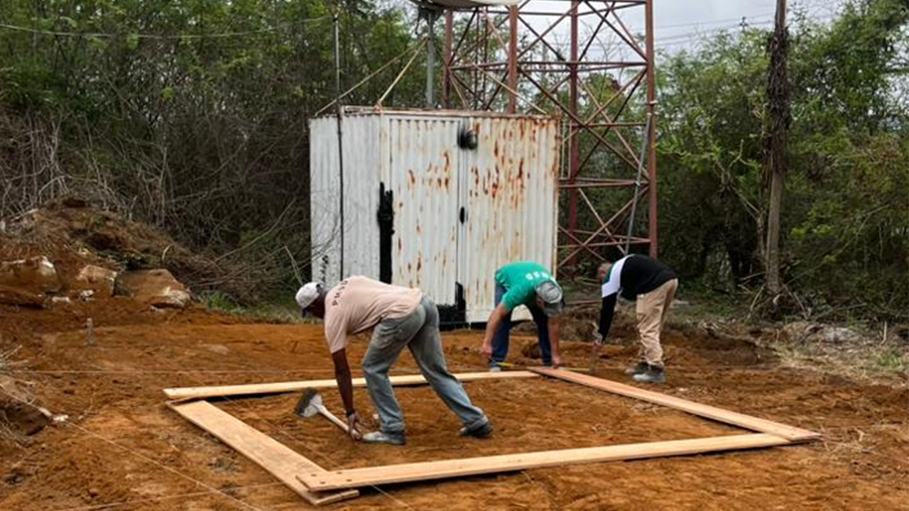 Prefeitura  inicia construção de base para receber nova torre de TV de sinal digital, cedida pela TV Integração