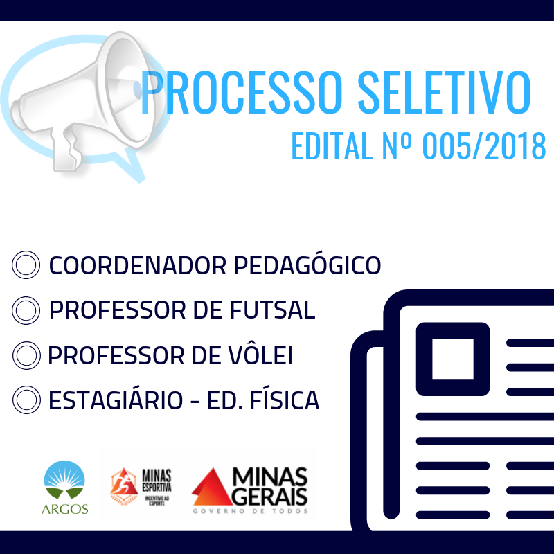 Processo Seletivo 005/2018  Projeto Esporte 