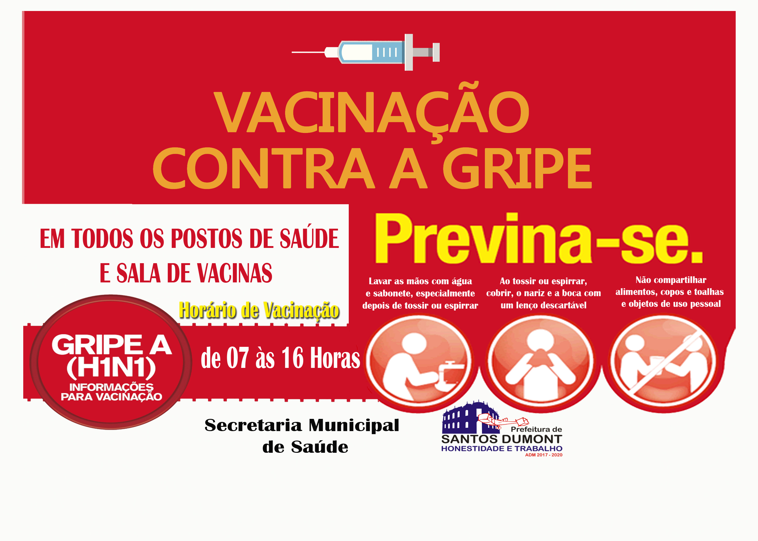 VACINAÇÃO CONTRA A GRIPE: PREVINA-SE