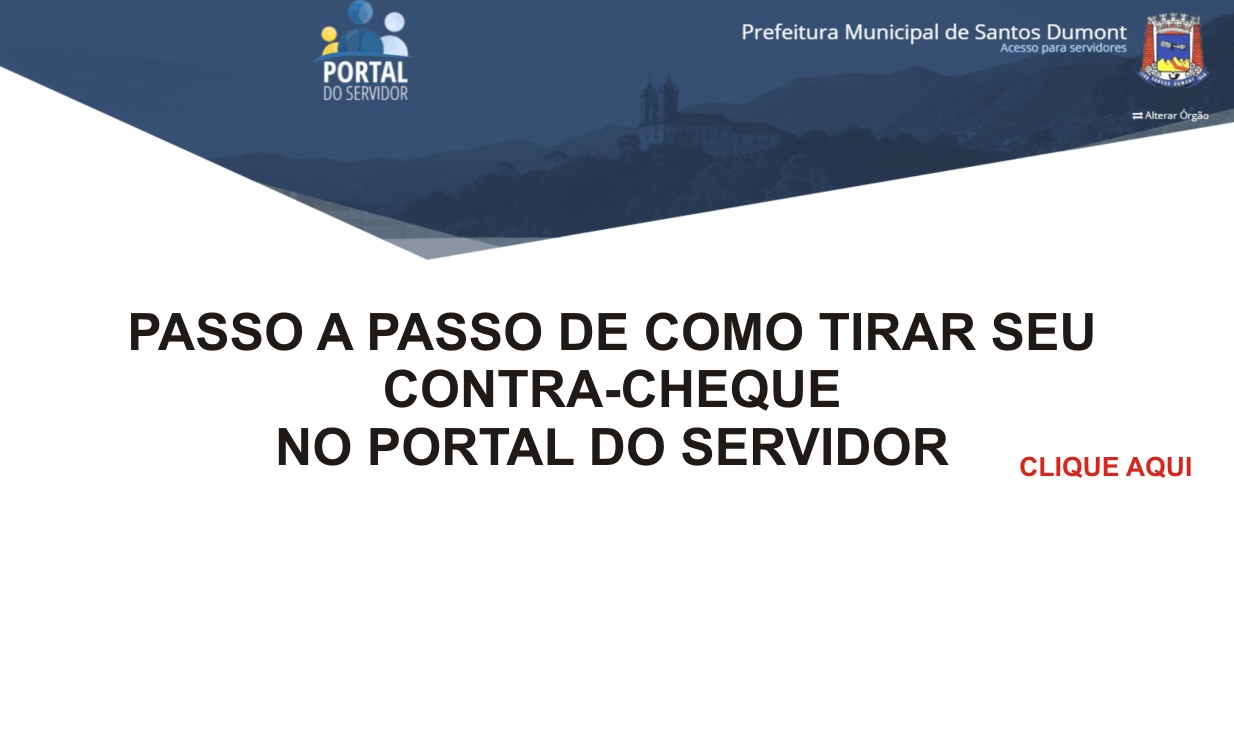 Contra-cheque no PORTAL DO SERVIDOR