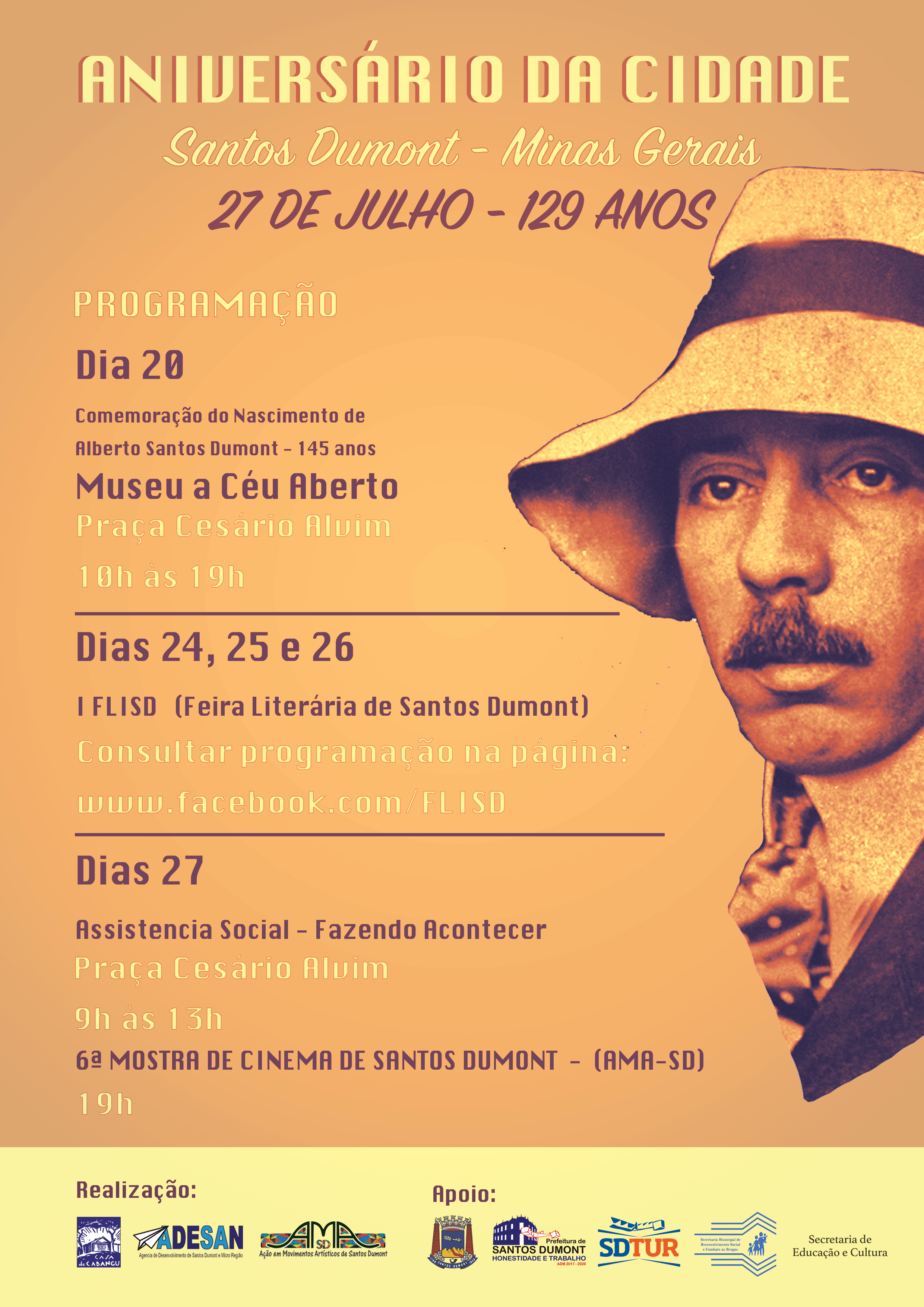 Programação Aniversário de Santos Dumont