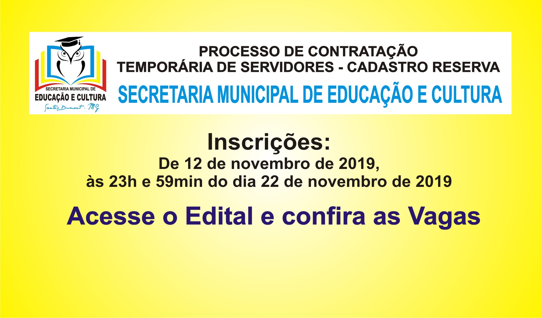 Educação - EDITAL 001/2019  PROCESSO DE CONTRATAÇÃO TEMPORÁRIA DE SERVIDORES