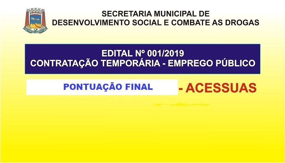 PONTUAÇÃO FINAL