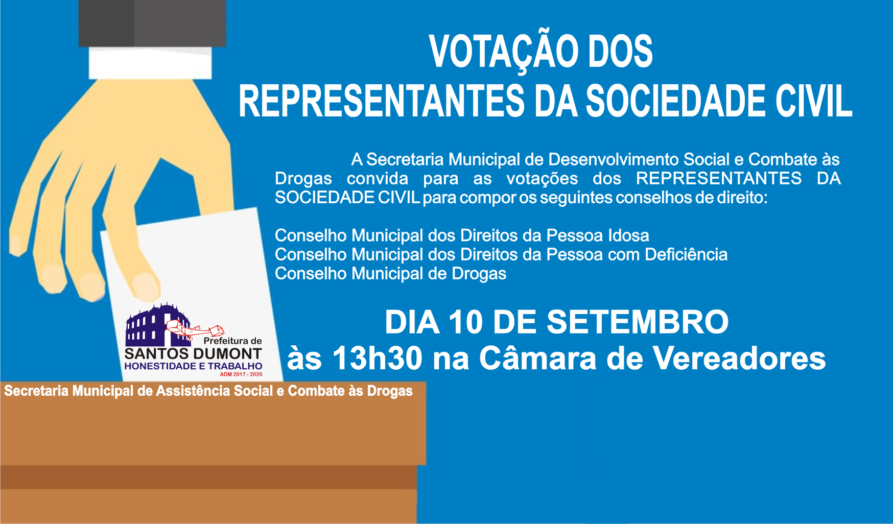 votação dos REPRESENTANTES DA SOCIEDADE CIVIL