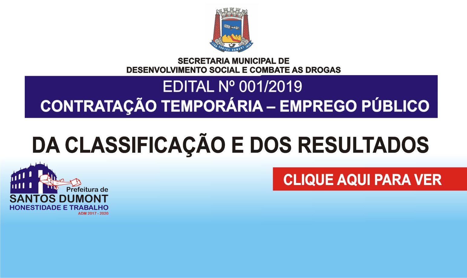 DA CLASSIFICAÇÃO E DOS RESULTADOS